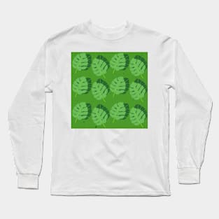 Green leaves pattern Long Sleeve T-Shirt